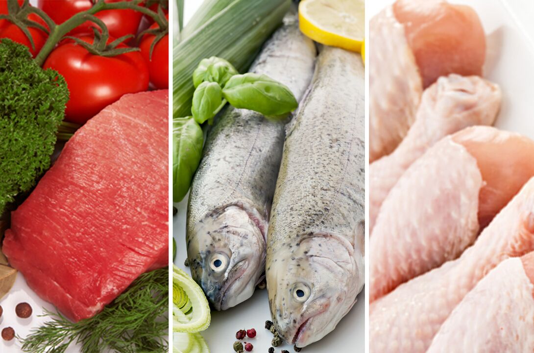 Fish and meat against gastritis