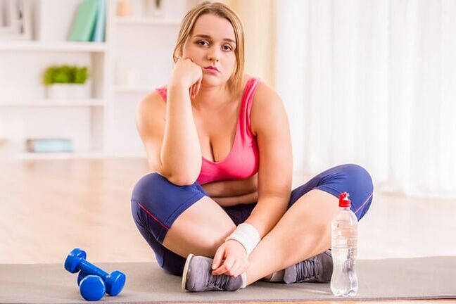 the girl loses weight through physical activities
